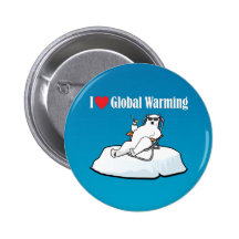 J'aime le réchauffement climatique pin's