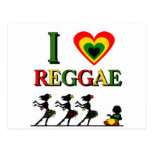 J'aime le reggae cartes postales
