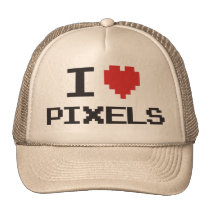 J'aime le rétro gamer 8bit de coeur pixelated par  casquettes