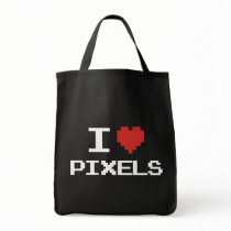 J'aime le rétro gamer 8bit de coeur pixelated par  sacs