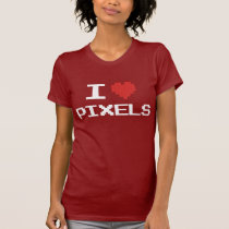 J'aime le rétro gamer 8bit de coeur pixelated par  t-shirts