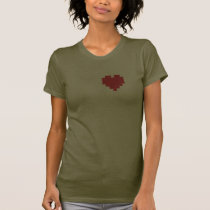 J'aime le rétro gamer 8bit de coeur pixelated par  t-shirts
