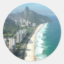 J'aime le Rio de Janeiro Adhésifs Ronds