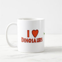 J'aime le rouge d'amant de dinosaure de dinosaures tasse à café