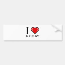 J'aime le rugby adhésif pour voiture