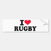 J'aime le rugby adhésifs pour voiture