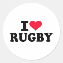 J'aime le rugby autocollant