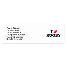 J'aime le rugby modèles de cartes de visite