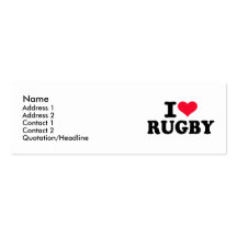 J'aime le rugby modèles de cartes de visite