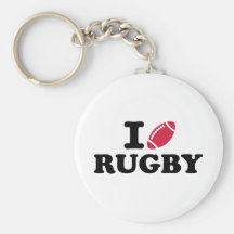 J'aime le rugby porte-clés