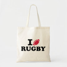 J'aime le rugby sac de toile