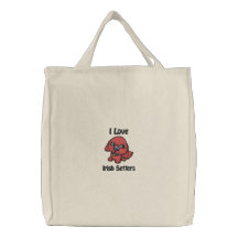 J'aime le sac brodé de poseurs irlandais