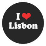 J'aime le T-shirt de blanc de T-shirt de Lisbonne