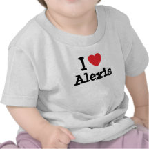 J'aime le T-shirt de coeur d'Alexis