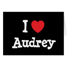 J'aime le T-shirt de coeur d'Audrey Carte De Vœux
