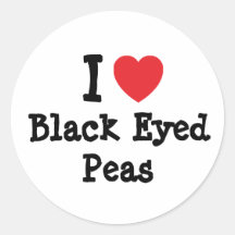 J'aime le T-shirt de coeur de Black Eyed Peas Autocollants