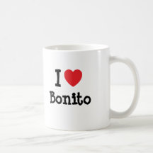 J'aime le T-shirt de coeur de bonito Tasse À Café