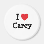 J'aime le T-shirt de coeur de Carey Aimant