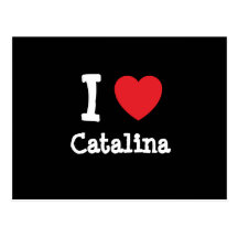 J'aime le T-shirt de coeur de Catalina Carte Postale