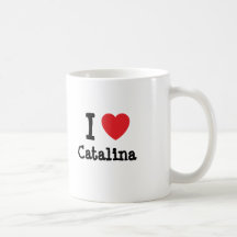J'aime le T-shirt de coeur de Catalina Tasse À Café