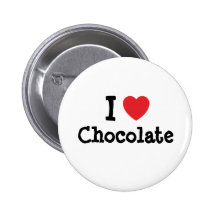 J'aime le T-shirt de coeur de chocolat Badge