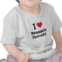 J'aime le T-shirt de coeur de choux de bruxelles