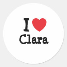 J'aime le T-shirt de coeur de Clara Adhésif