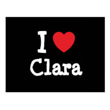 J'aime le T-shirt de coeur de Clara Carte Postale