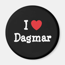 J'aime le T-shirt de coeur de Dagmar Aimant