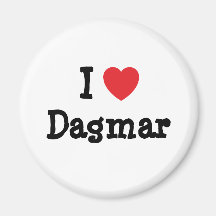 J'aime le T-shirt de coeur de Dagmar Aimant