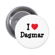 J'aime le T-shirt de coeur de Dagmar Pin's Avec Agrafe