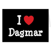 J'aime le T-shirt de coeur de Dagmar Carte De Vœux