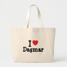 J'aime le T-shirt de coeur de Dagmar Sac De Toile