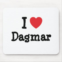 J'aime le T-shirt de coeur de Dagmar Tapis De Souris