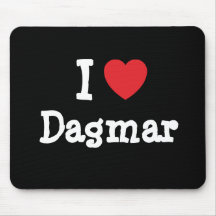 J'aime le T-shirt de coeur de Dagmar Tapis De Souris