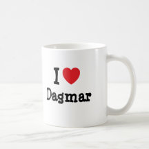 J'aime le T-shirt de coeur de Dagmar Tasse