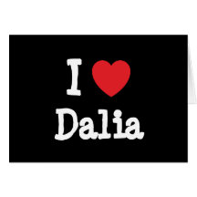 J'aime le T-shirt de coeur de Dalia Cartes De Vœux