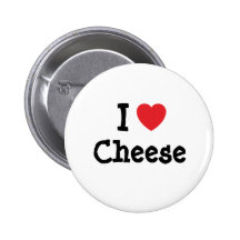 J'aime le T-shirt de coeur de fromage Pin's Avec Agrafe