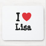 J'aime le T-shirt de coeur de Lisa Tapis De Souris