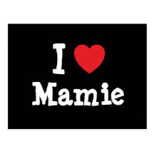 J'aime le T-shirt de coeur de Mamie Carte Postale