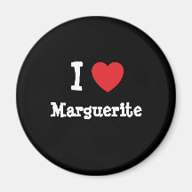 J'aime le T-shirt de coeur de marguerite des prés Aimants