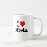 J'aime le T-shirt de coeur de Myrta Tasse À Café