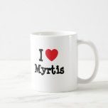 J'aime le T-shirt de coeur de Myrtis Tasse À Café