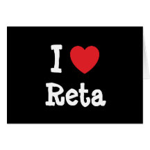 J'aime le T-shirt de coeur de Reta Cartes De Vœux