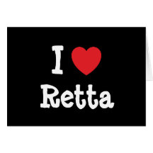 J'aime le T-shirt de coeur de Retta Carte De Vœux