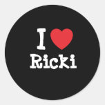 J'aime le T-shirt de coeur de Ricki Autocollant