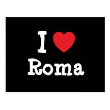 J'aime le T-shirt de coeur de Roma Cartes Postales