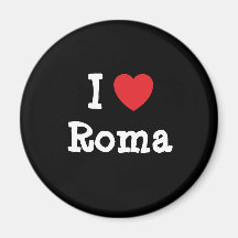 J'aime le T-shirt de coeur de Roma Aimant Pour Réfrigérateur