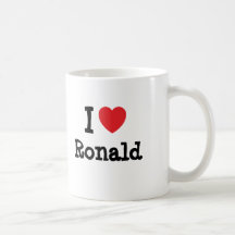 J'aime le T-shirt de coeur de Ronald Tasse