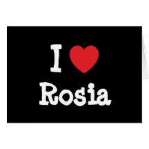 J'aime le T-shirt de coeur de Rosia Carte